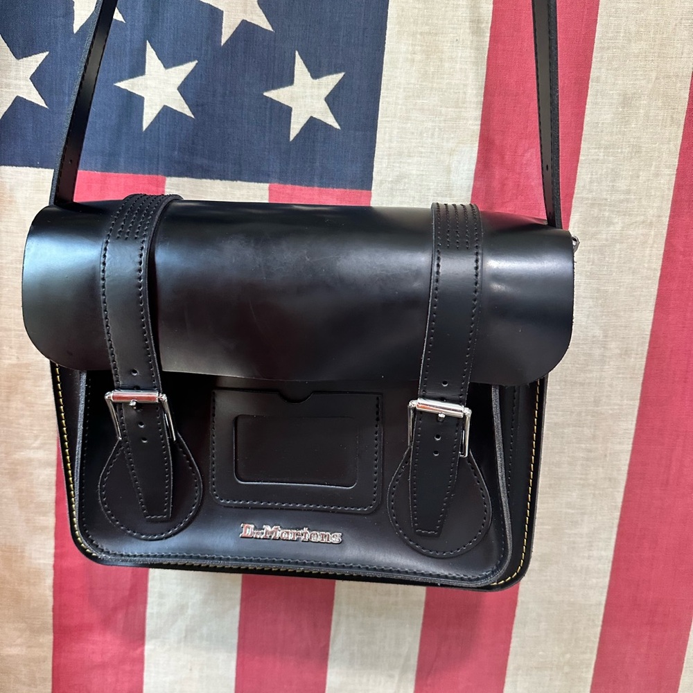 Dr marten leather black bag